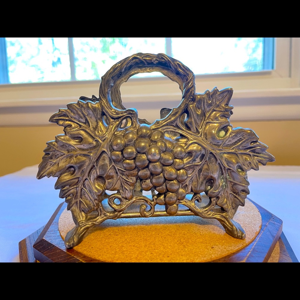 VINTAGE SILVER NAPKIN HOLDER